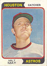 1974 Topps Baseball Cards      293     Milt May